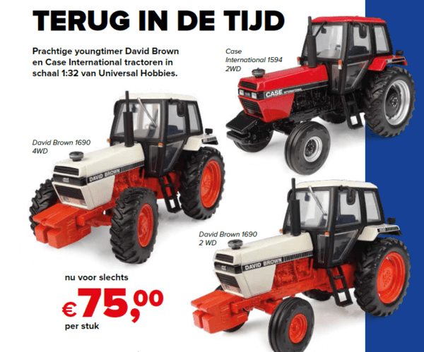 Youngtimer David Brown en Case International tractoren